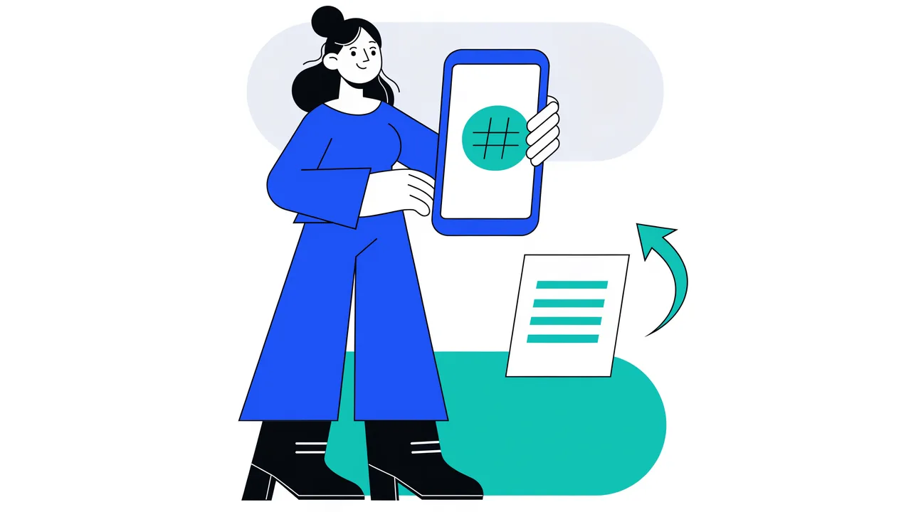 Illustration of a dedicated fax number on a phone