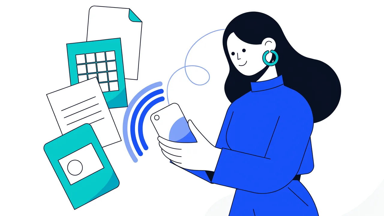 Illustration of faxing multiple document formats